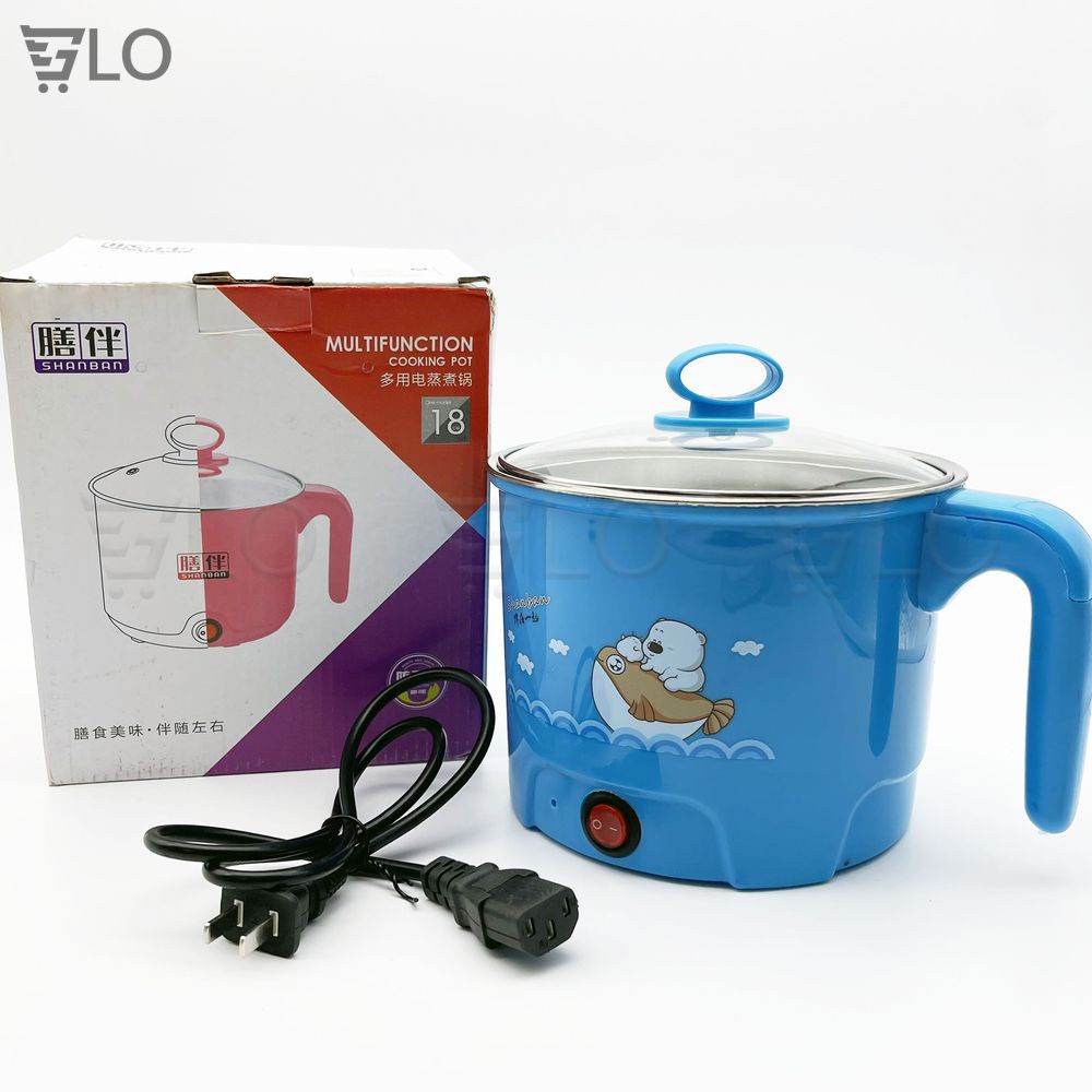 Ca Nấu Mì, Nấu Nước, Luộc Trứng Đa Năng Size 18cm Tay Cầm Dọc