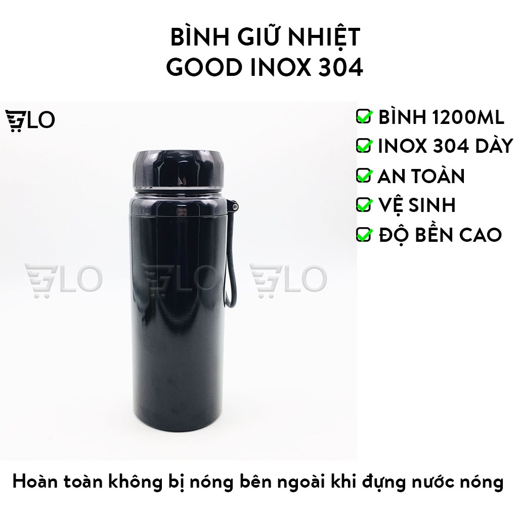 Bình Giữ Nhiệt GOOD Inox 304 Không Gỉ 1500ml Không Bị Mùi Hôi Kiểu Dáng Sang Trọng