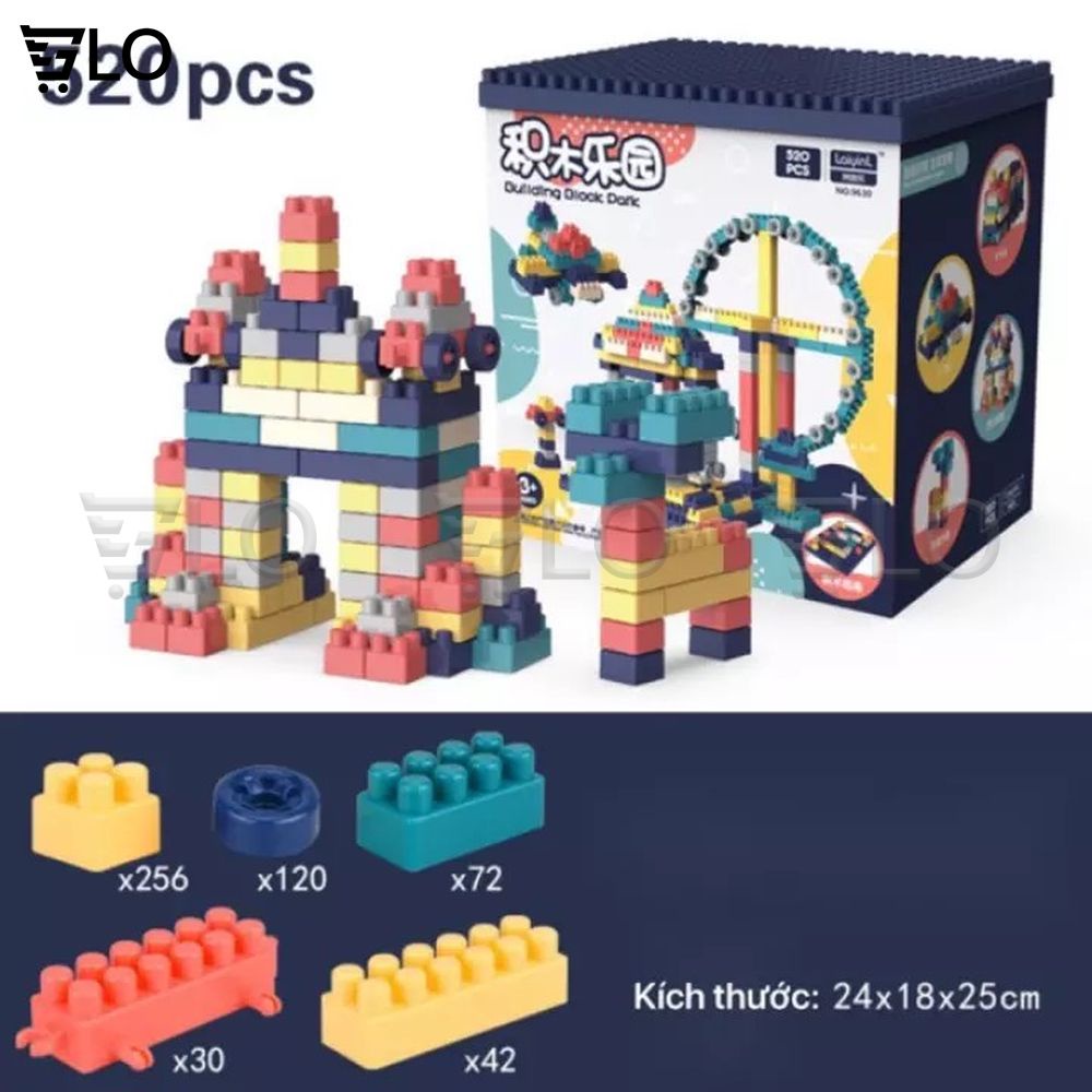 Bộ Xếp Hình 520 Chi Tiết To Building Block Cho Bé