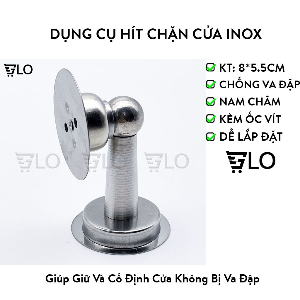 Hít Cửa Inox, Hút Chặn Giữ Cửa Nam Châm Loại Một