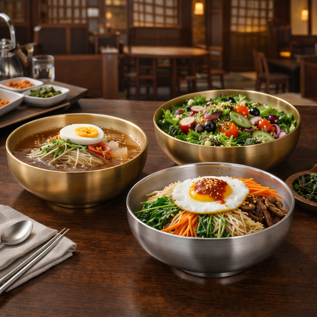 Tô Inox 304 2 Lớp Cách Nhiệt PBCP16 Bát Đựng Mì Lạnh Hàn Quốc, Ramen, Salad Cao Cấp