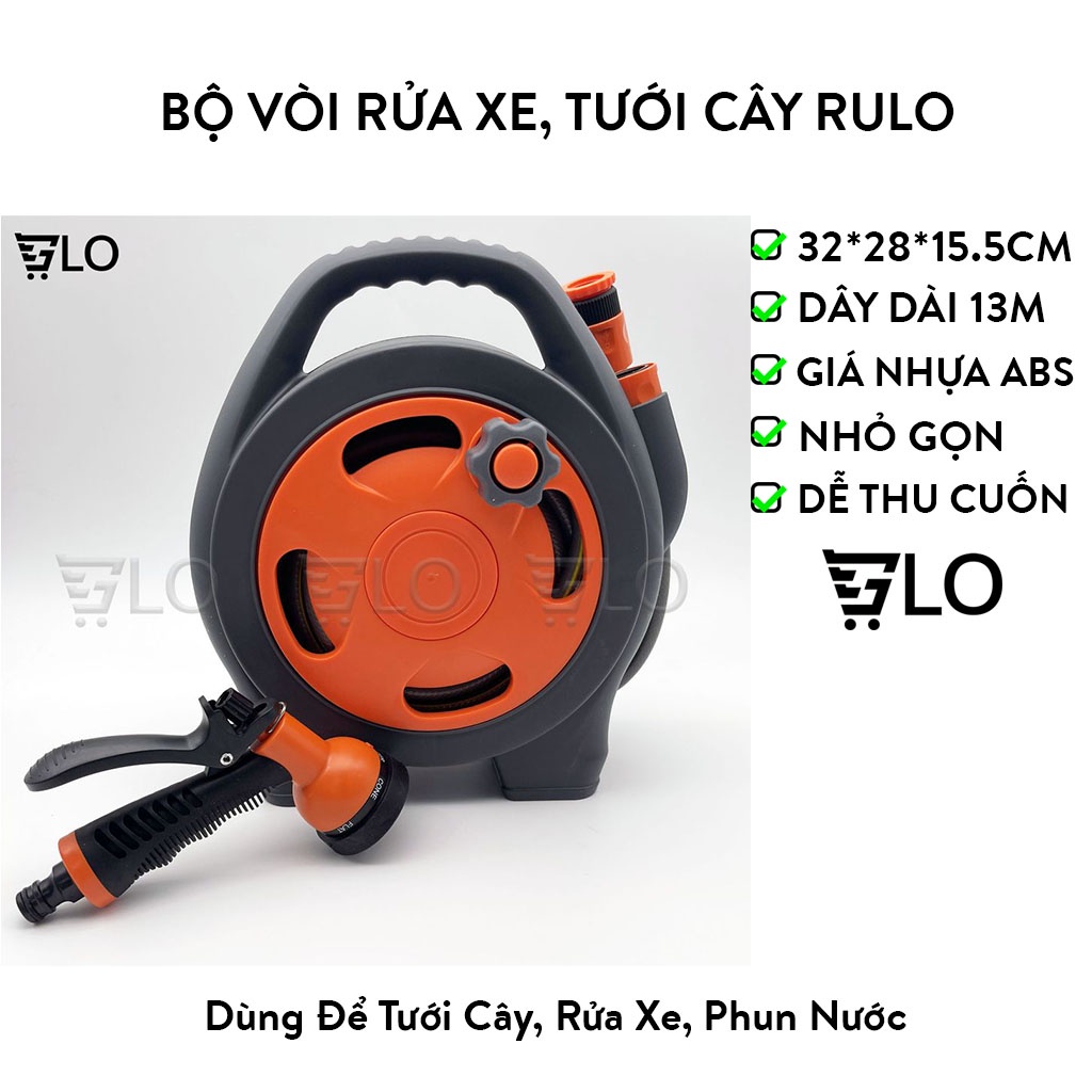 Bộ Vòi Rửa Xe, Tưới Cây Rulo Thu Cuộn Ống Nước