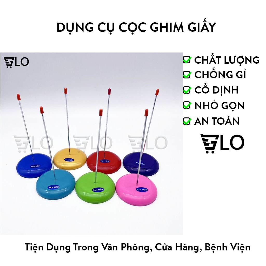Dụng Cụ Cọc Ghim Cheng Da Cắm Giấy,Bill, Hoá Đơn, Đế Chắc Chắn