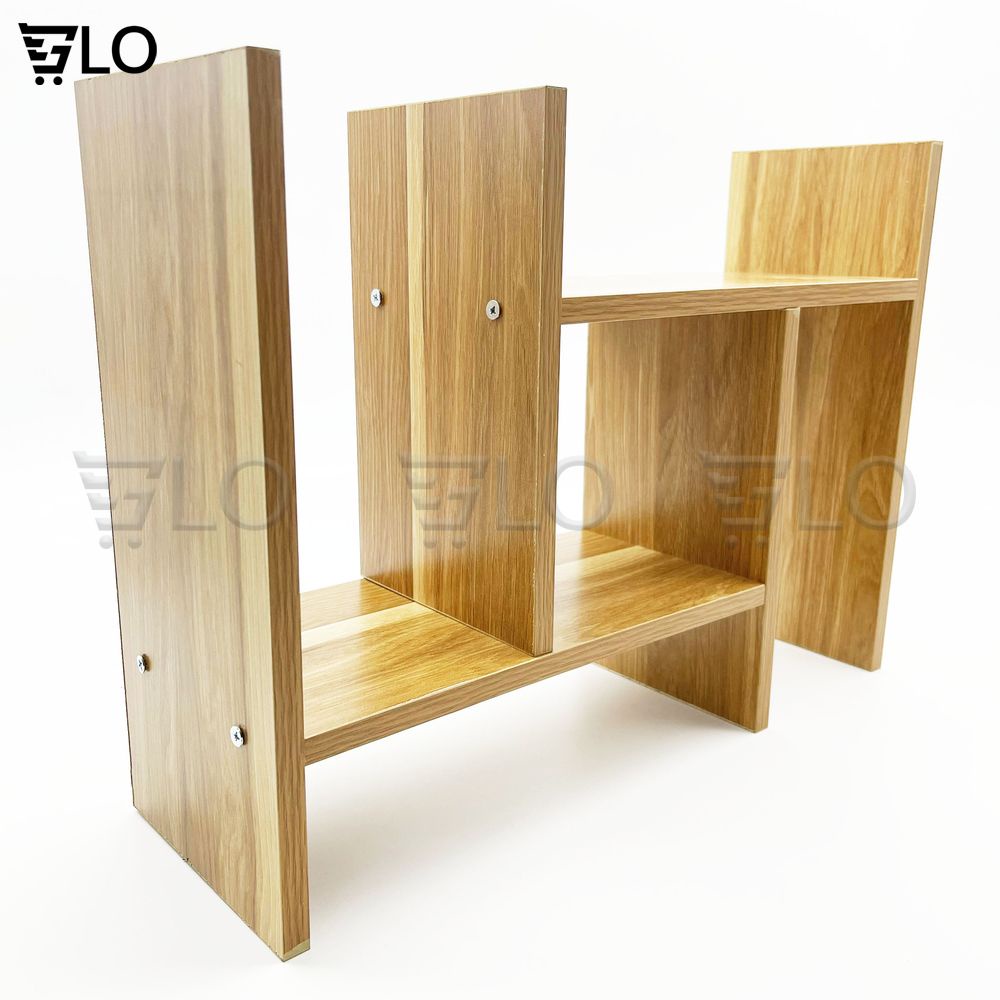 Kệ Sách Gỗ Mini Lắp Ghép Để Bàn Học