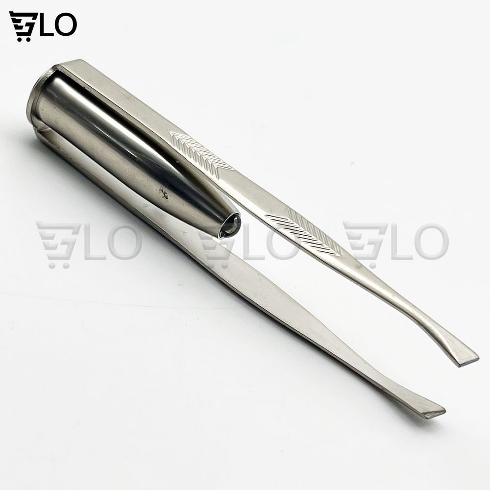Nhíp Nhổ Lông Có Đèn Pin Led Chất Liệu Thép Không Gỉ