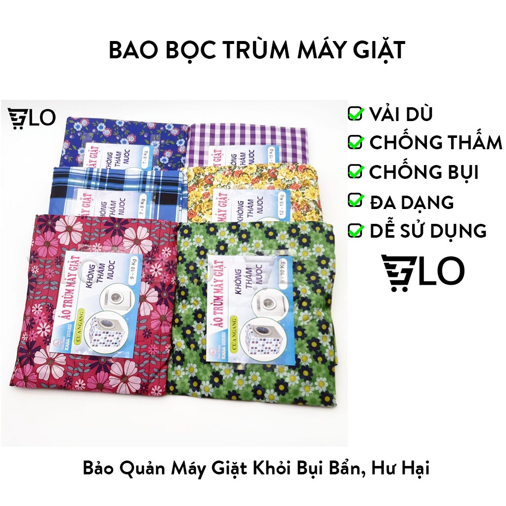 Bao Bọc Trùm Máy Giặt Cửa Trên/Cửa Trước Vải Dù Chống Thấm Cao Cấp