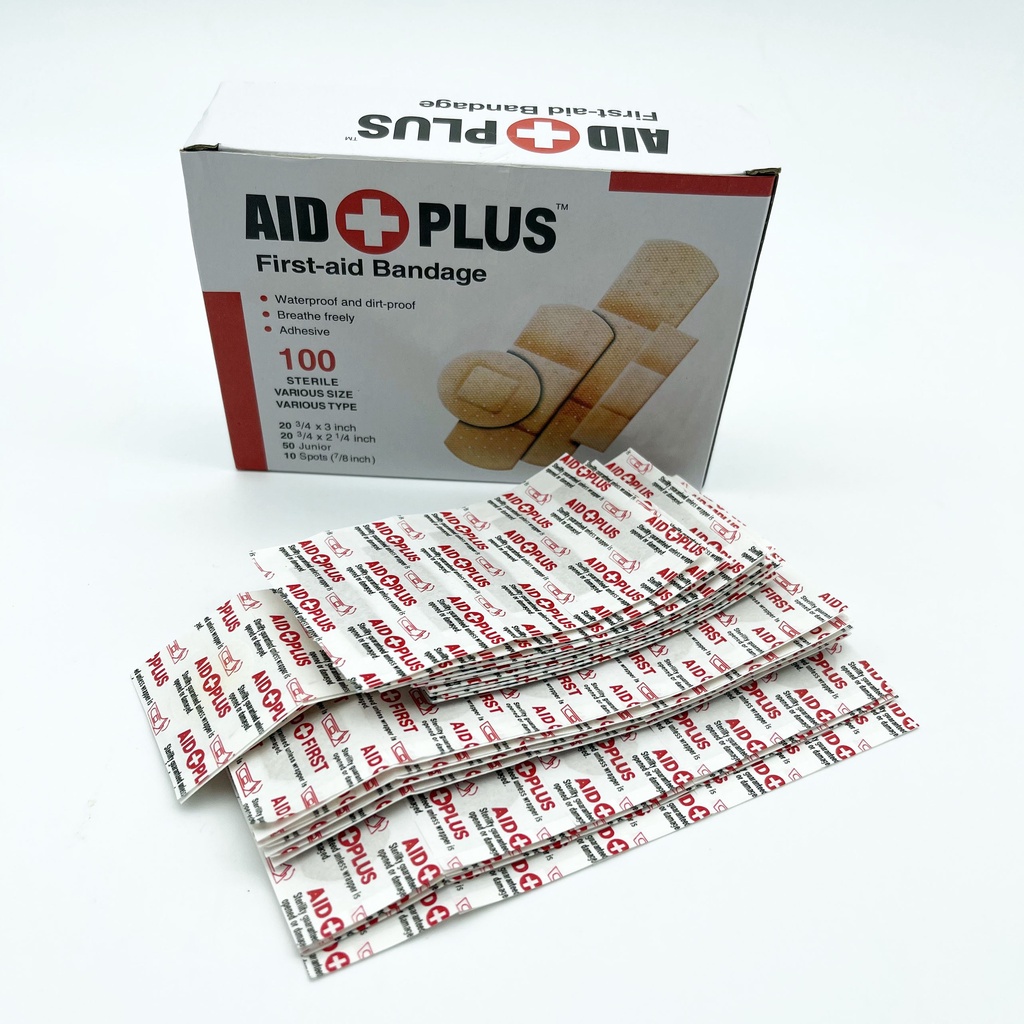 Hộp Băng Keo Cá Nhân 100 Miếng, Gạc Vết Thương, An Toàn Tiện Dụng Cho Gia Đình Và Các Cơ Sở Y Tế