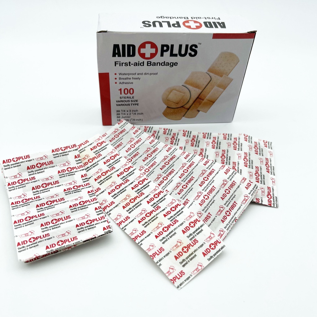 Hộp Băng Keo Cá Nhân 100 Miếng, Gạc Vết Thương, An Toàn Tiện Dụng Cho Gia Đình Và Các Cơ Sở Y Tế