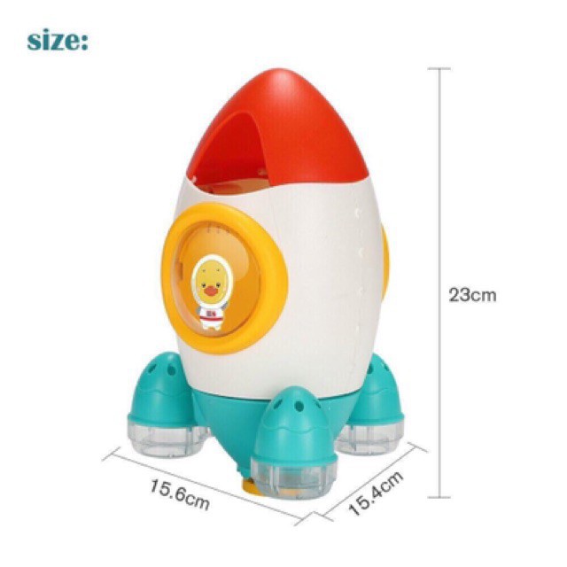 Tên Lửa Vũ Trụ Tự Xoay Phun Nước - Đồ Chơi Nhà Tắm Cho Bé