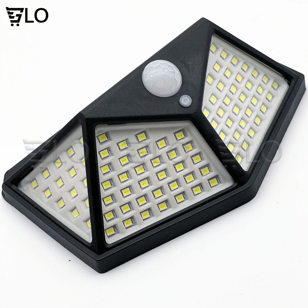 Đèn Led Năng Lượng Mặt Trời Cảm Biến Chuyển Động 100 Led 3 Chế Độ Siêu Sáng Chống Nước