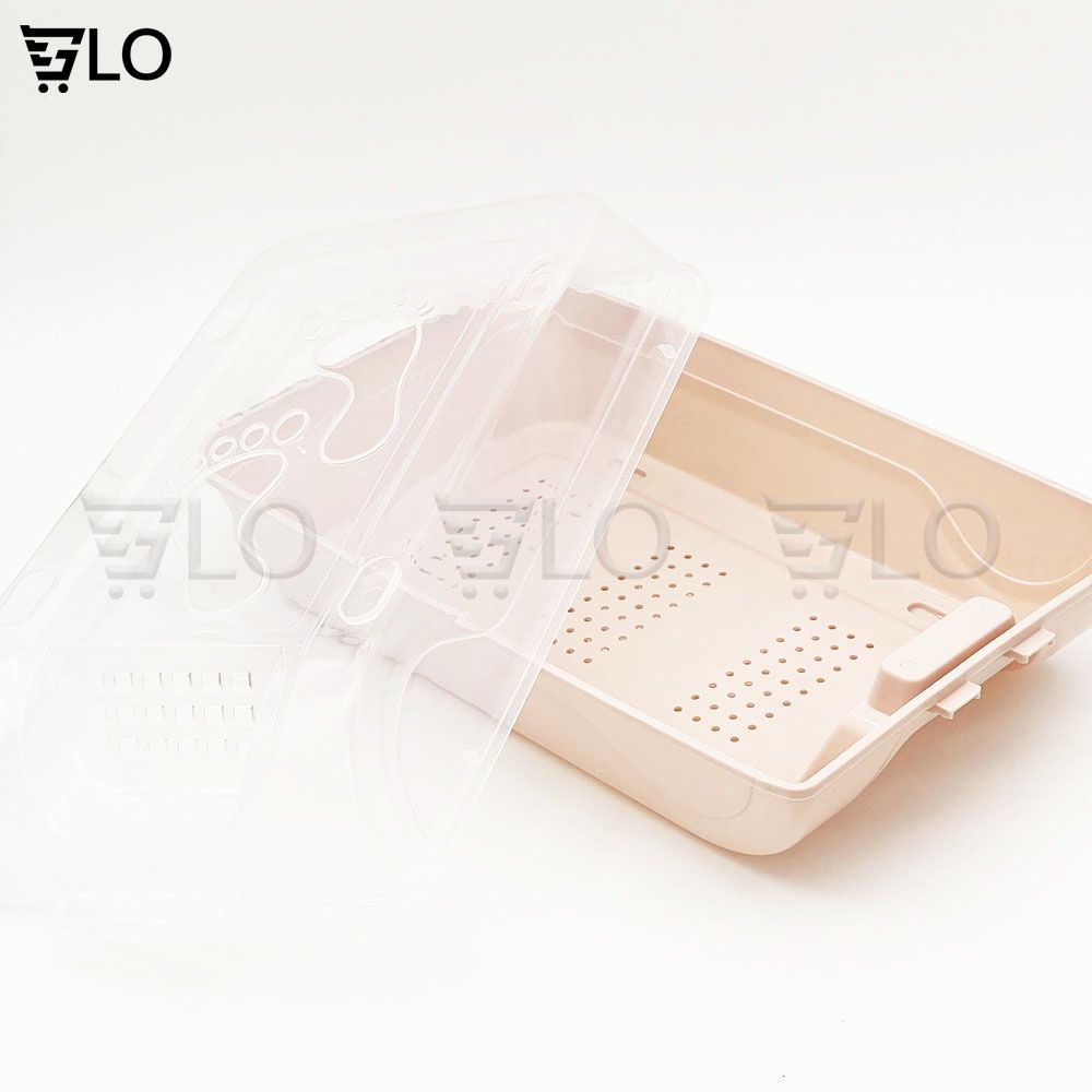Hộp Đựng Giày Dép Nắp Nhựa Cứng Trong Suốt Có Nắp Đậy Thoáng Khí, Size lớn Chịu Lực 4kg Kích Thước 34 x 24 x 13