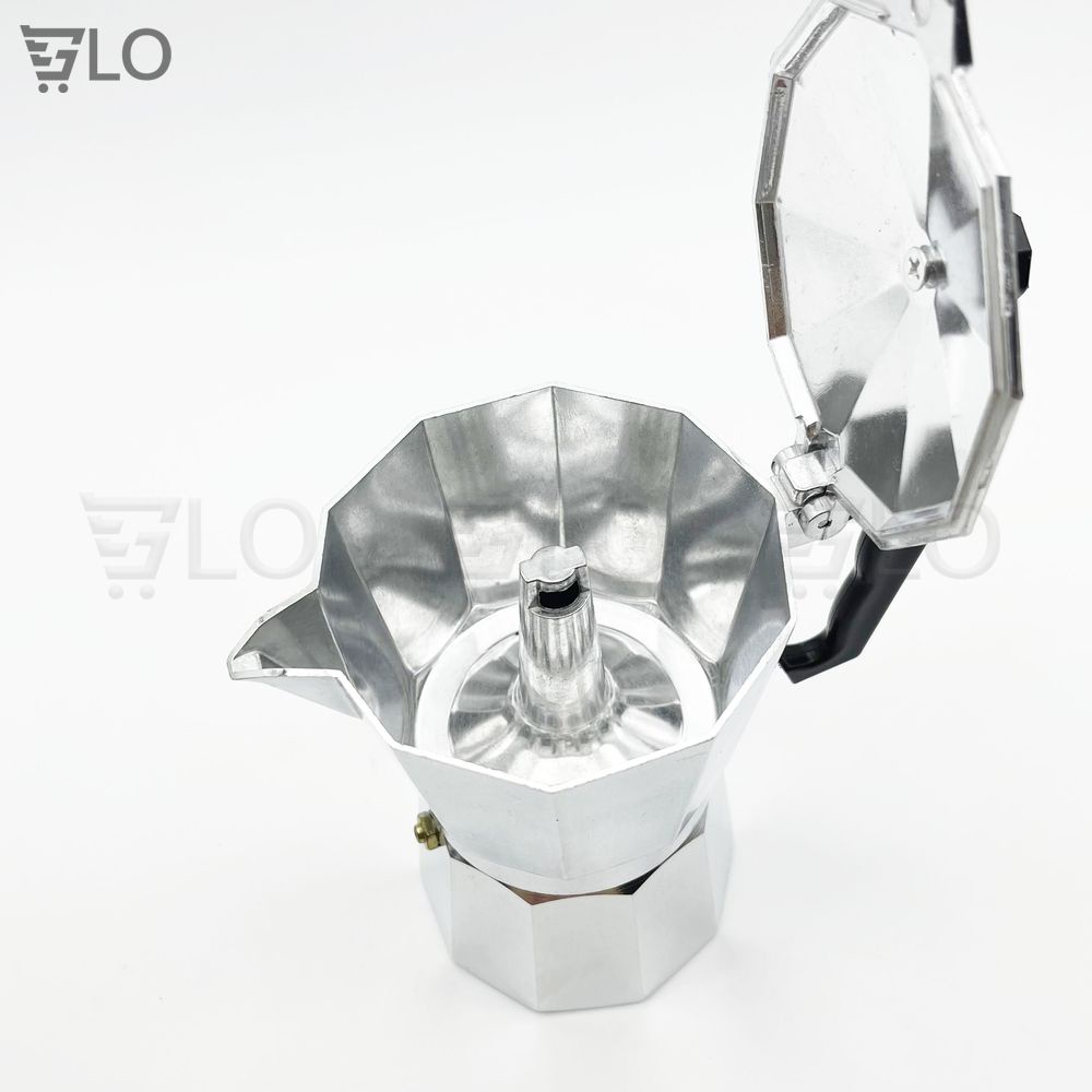 Bình Pha Cà Phê Mini Inox Moka 300ml, Phong Cách Kiểu Ý, Ấm Pha Cafe