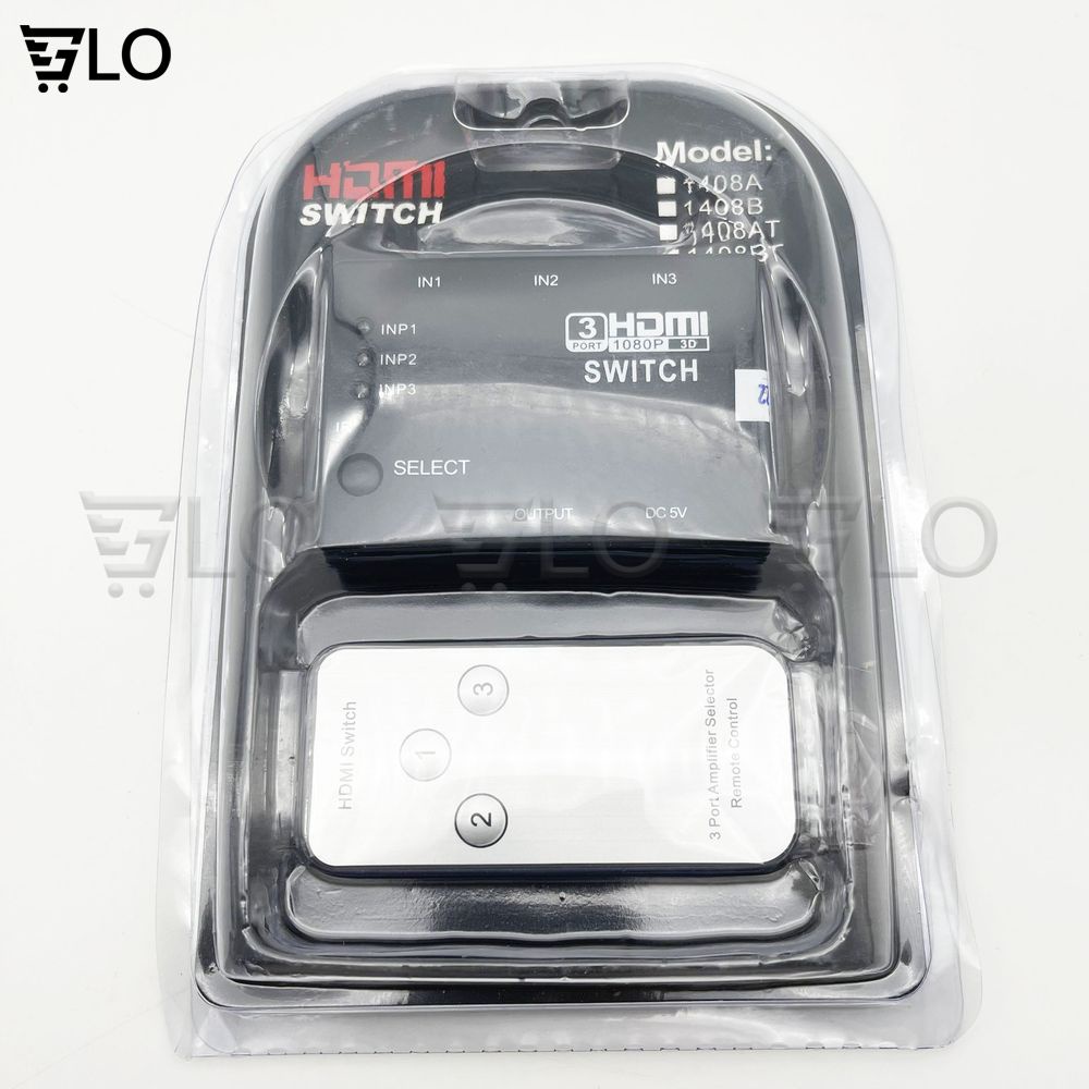 Bộ Hub Gộp 3 HDMI vào 1 HDMI có remote