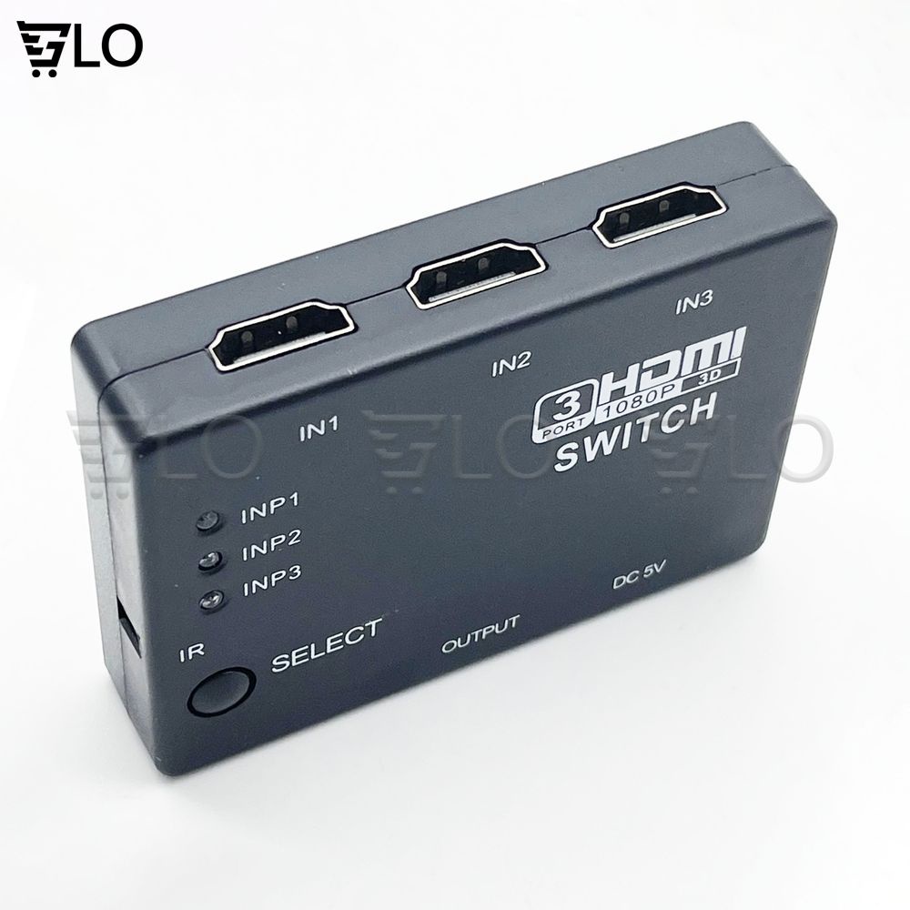 Bộ Hub Gộp 3 HDMI vào 1 HDMI có remote