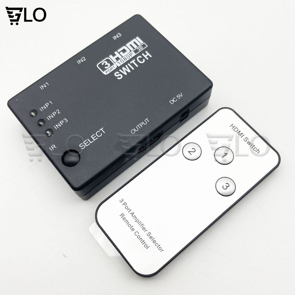 Bộ Hub Gộp 3 HDMI vào 1 HDMI có remote