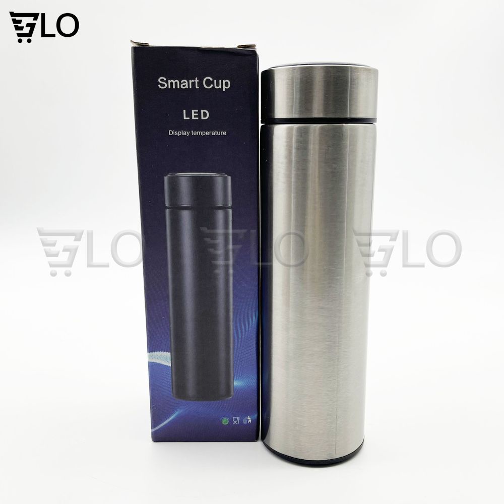 Bình nước giữ nhiệt inox 480ml hiển thị nhiệt độ - Lọ ly giữ nhiệt thông minh có đo hiển thị nhiệt độ