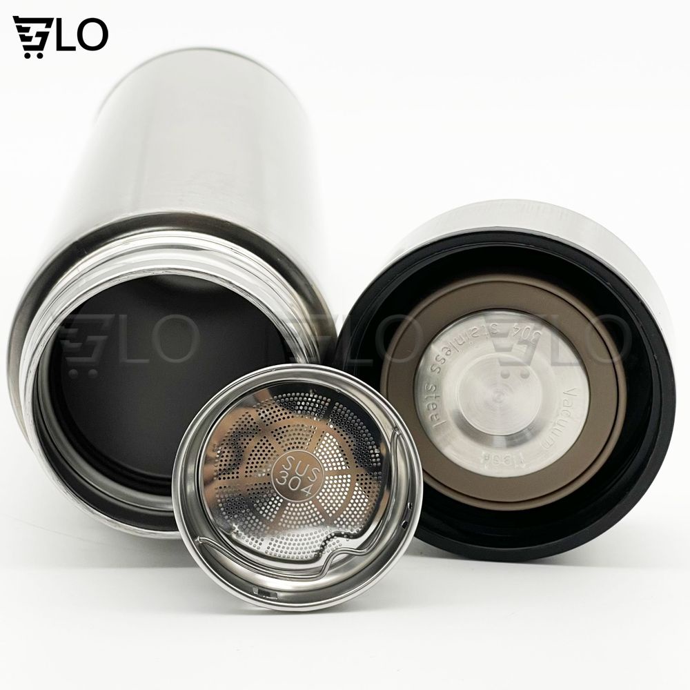Bình nước giữ nhiệt inox 480ml hiển thị nhiệt độ - Lọ ly giữ nhiệt thông minh có đo hiển thị nhiệt độ