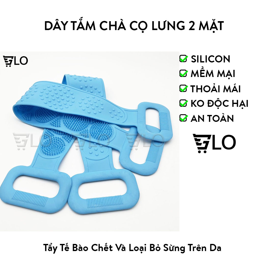 Dây Tắm Chà Cọ Lưng Silicon 2 Mặt Siêu Hot
