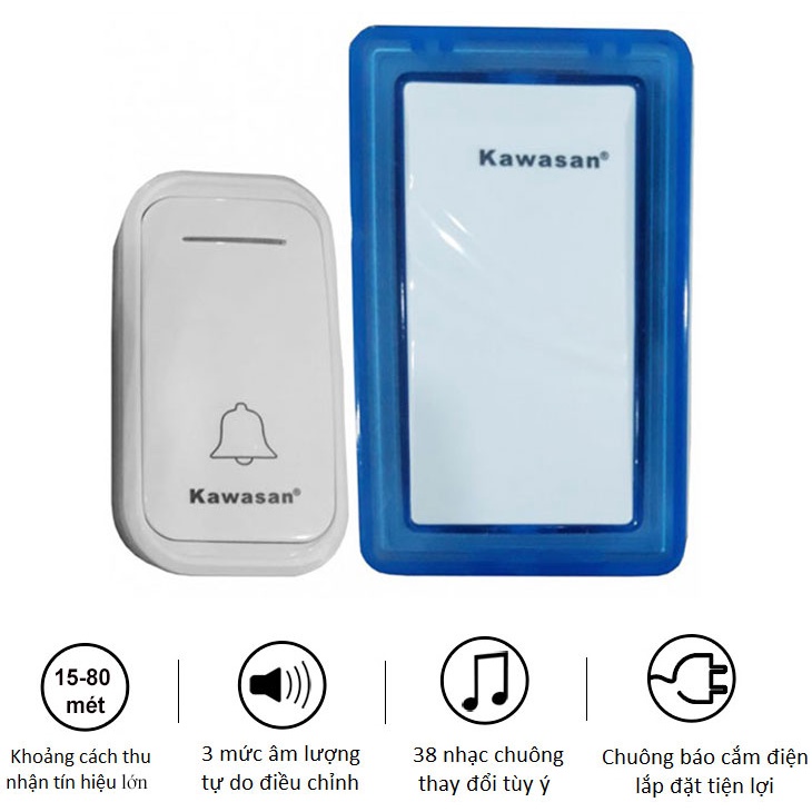 Chuông Cửa Không Dây Kawasan KW-DB658