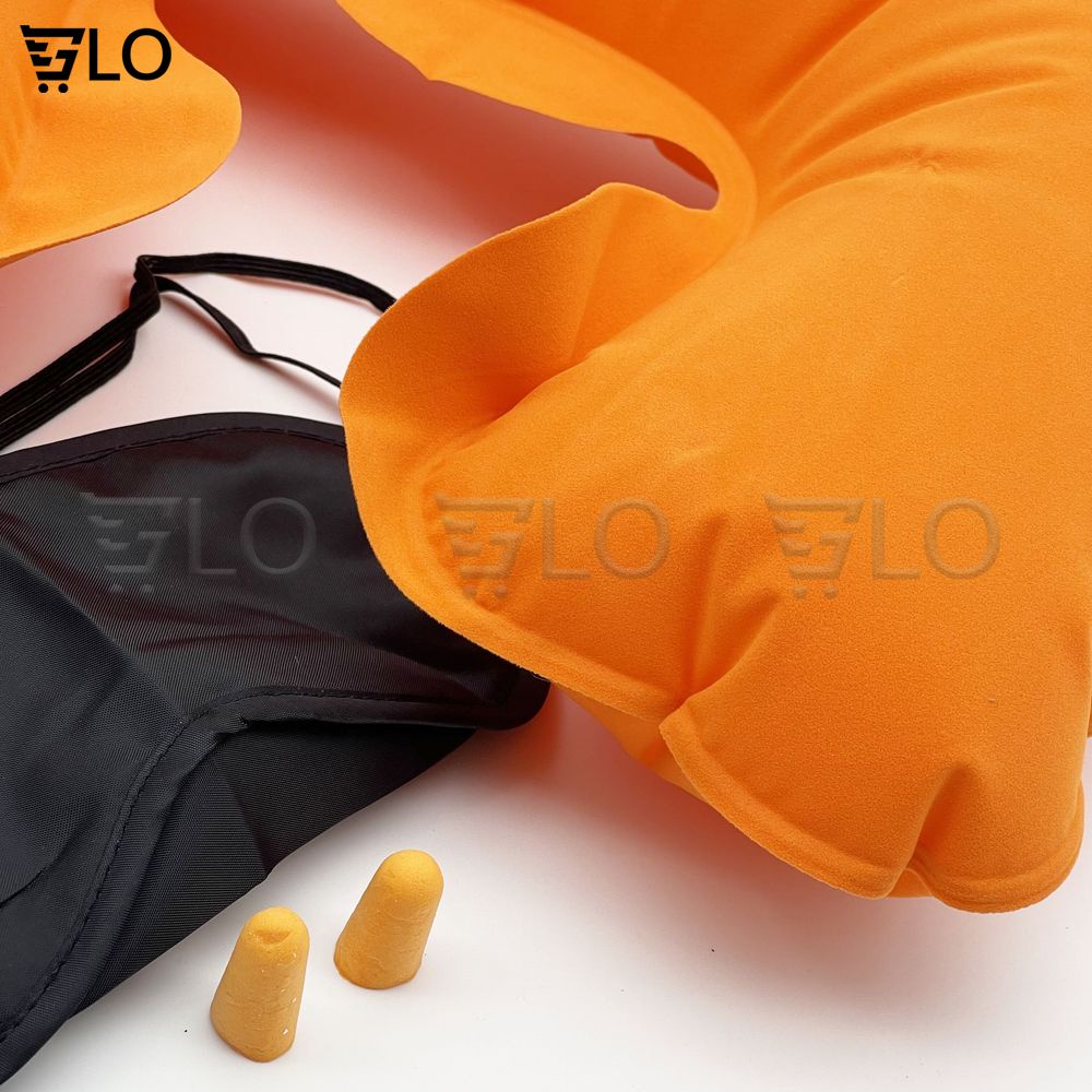 Bộ Gối Ngủ Xe Hơi Du Lịch Văn Phòng Kèm Bịt Mắt Và Nút Tai