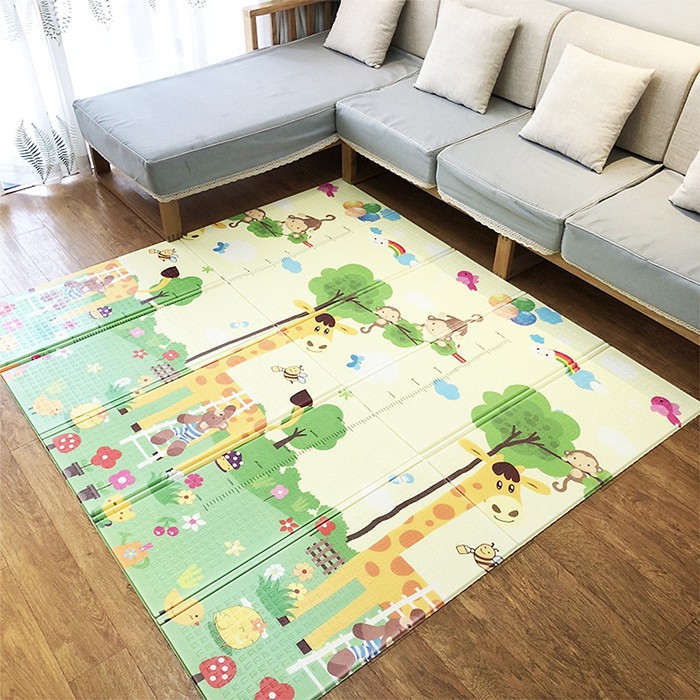 Thảm 2 Mặt Xpe Hàn Quốc Chống Va Đập Cho Bé(Kích Thước 2x1.8m ) Dày 8Ly