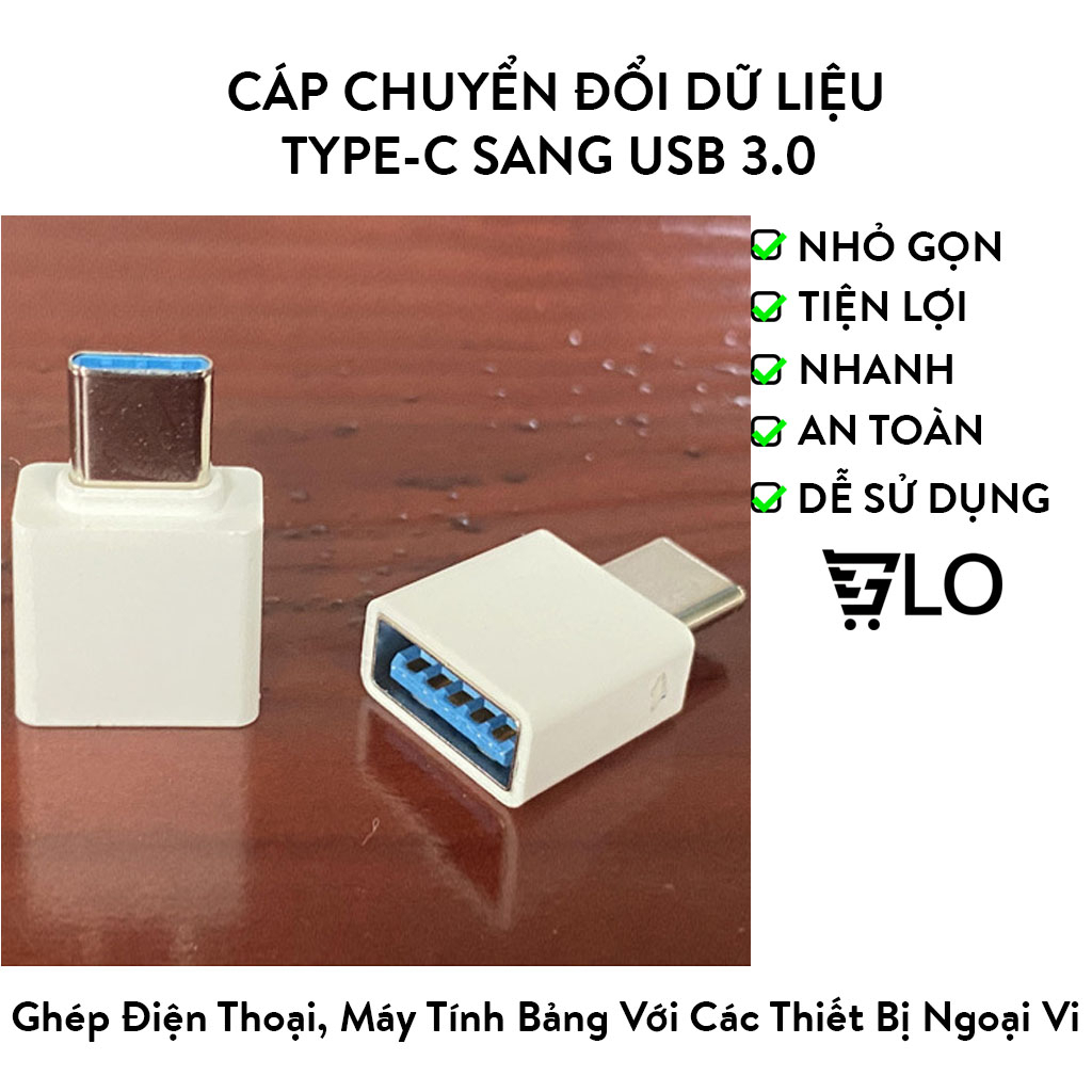 Đầu Chuyển OTG USB 3.0 Ra Type C, Type-C Sang USB 3.0 Để Kết Nối Chuột Bàn Phím, Tay Cầm, Camera Rời