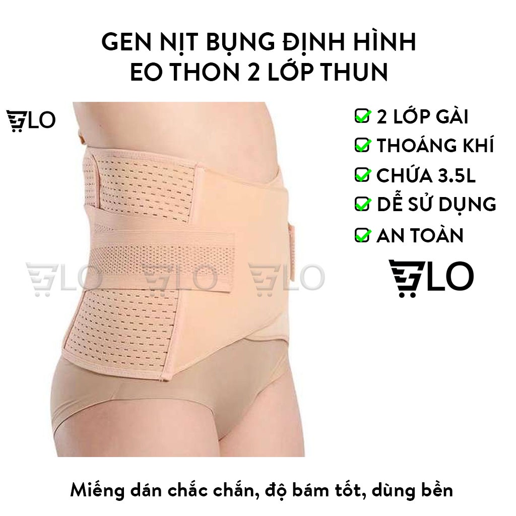 Đai Gen Nịt Bụng Định Hình Eo Thon 2 Lớp Thun Co Giãn Tốt