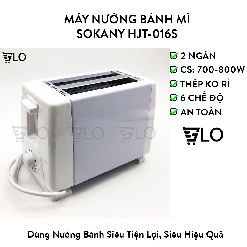 Máy Nướng Bánh Mì 2 Ngăn Sokany HJT-016S