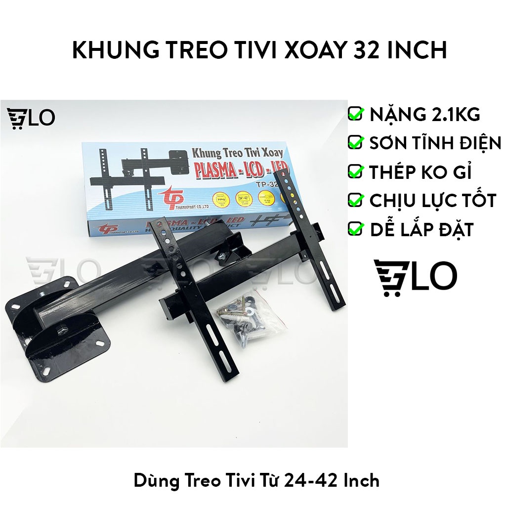 Khung Tivi Treo Tường Xoay Được 24-42inch Dùng Cho Mọi Loại TV