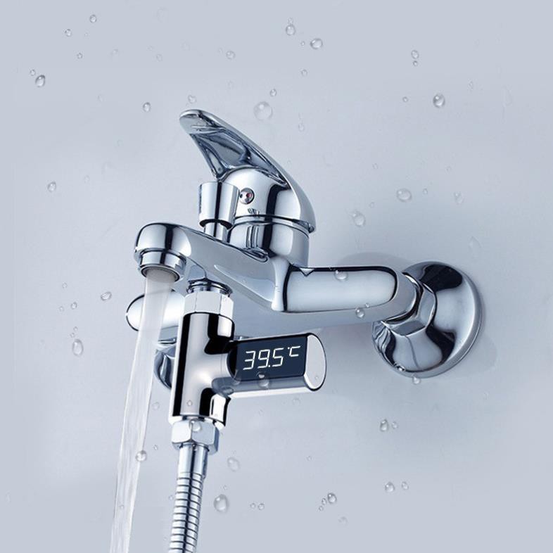 Nhiệt Kế Vòi Hoa Sen Đèn Led Không Dùng Pin