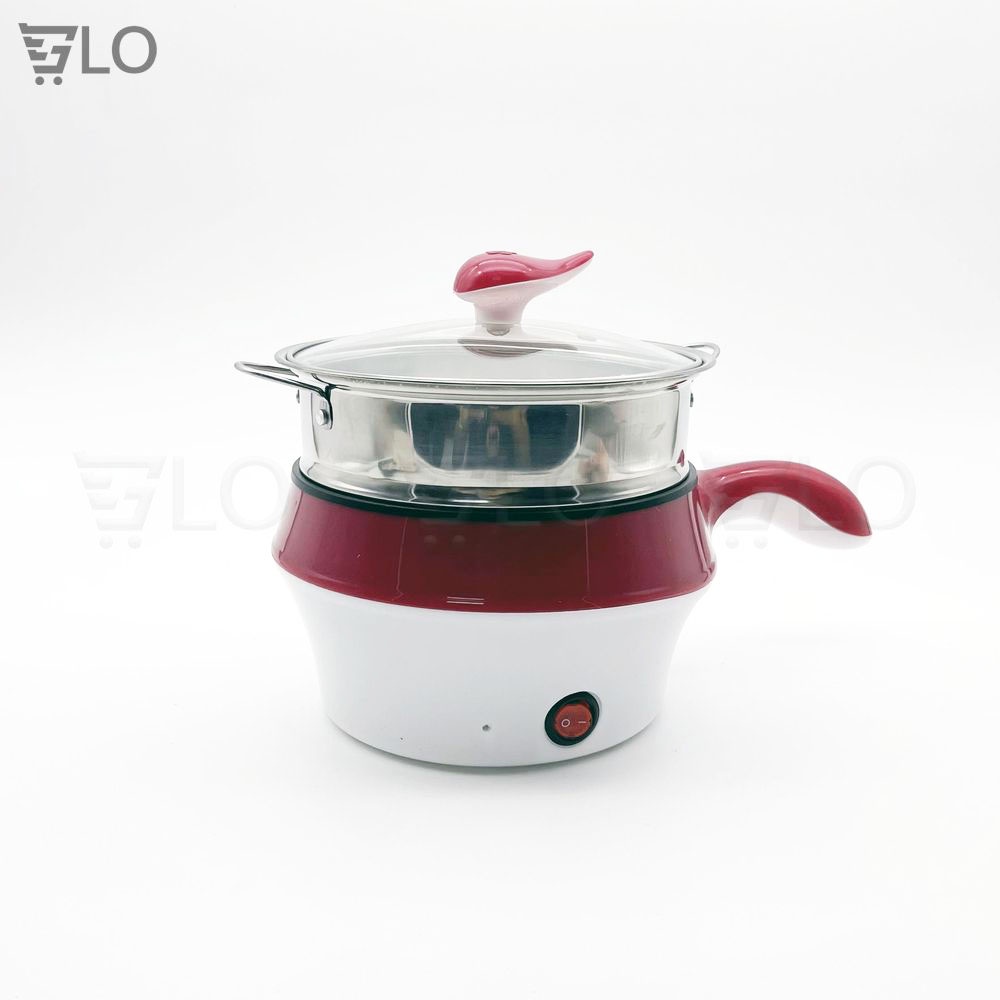 Dụng Cụ Ca Nấu Mì Có Lồng Hấp 18cm Tay Cầm Ngang