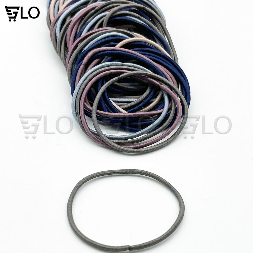 Set 100 Thun Buộc Tóc Nữ, Dây Cột Tóc Nhiều Màu