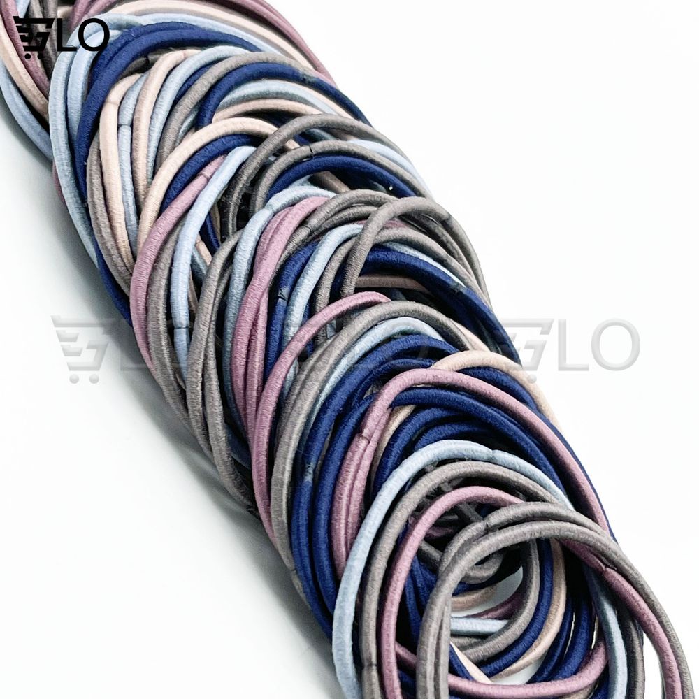 Set 100 Thun Buộc Tóc Nữ, Dây Cột Tóc Nhiều Màu