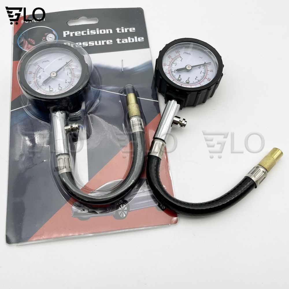 Đồng Hồ Đo Áp Suất Lốp Xe Hơi Ống Dài