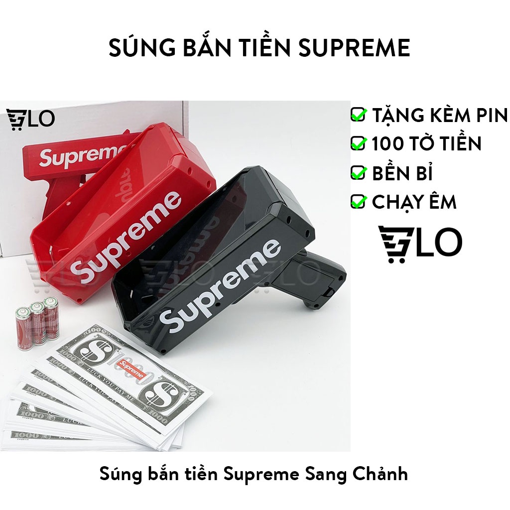 Súng Bắn Ra Tiền Supreme Vui Nhộn Tặng Kèm Pin