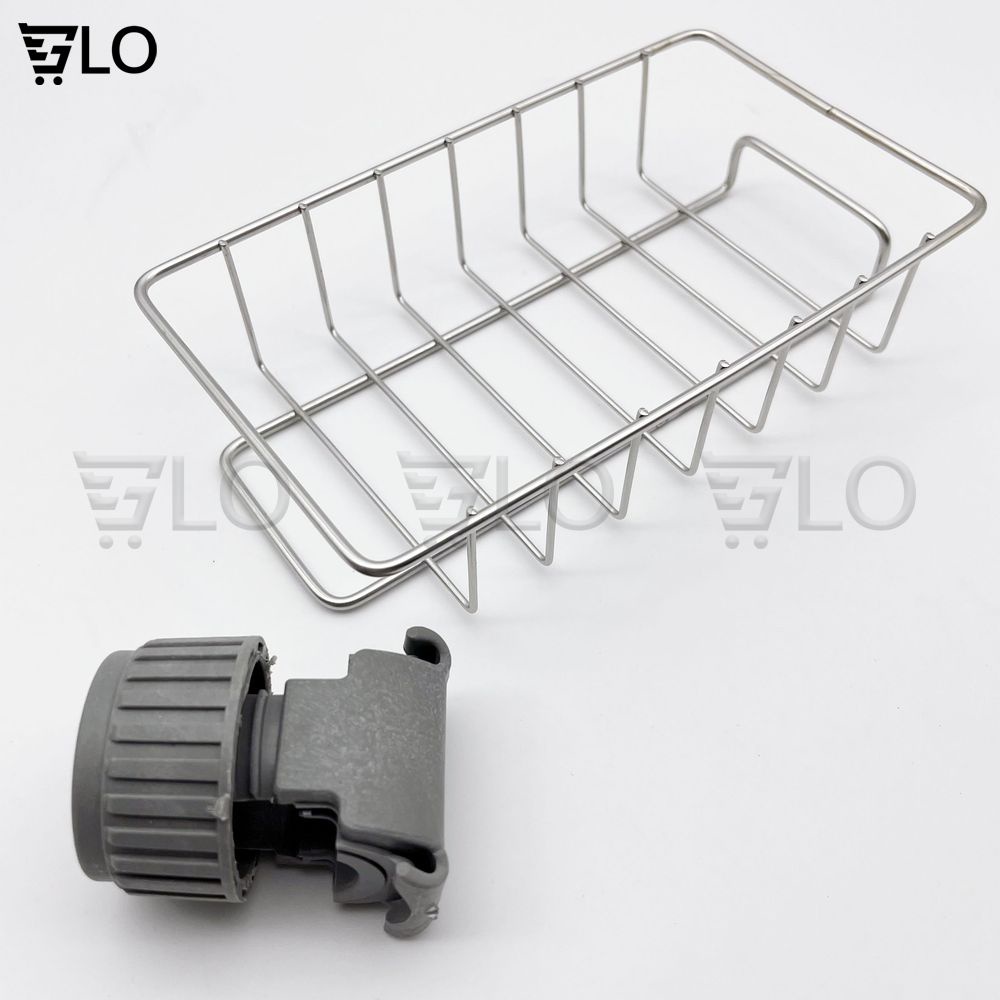 Khay Inox Gắn Vòi Rữa Chén, Lavabo, Kệ Giá Treo Để Đồ, Dụng Cụ Đa Năng Tiện Dụng