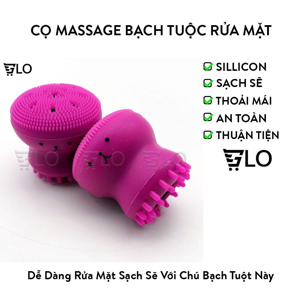 Cọ Massage Bạch Tuộc Rửa Mặt 2 Đầu Giúp Sạch Mụn