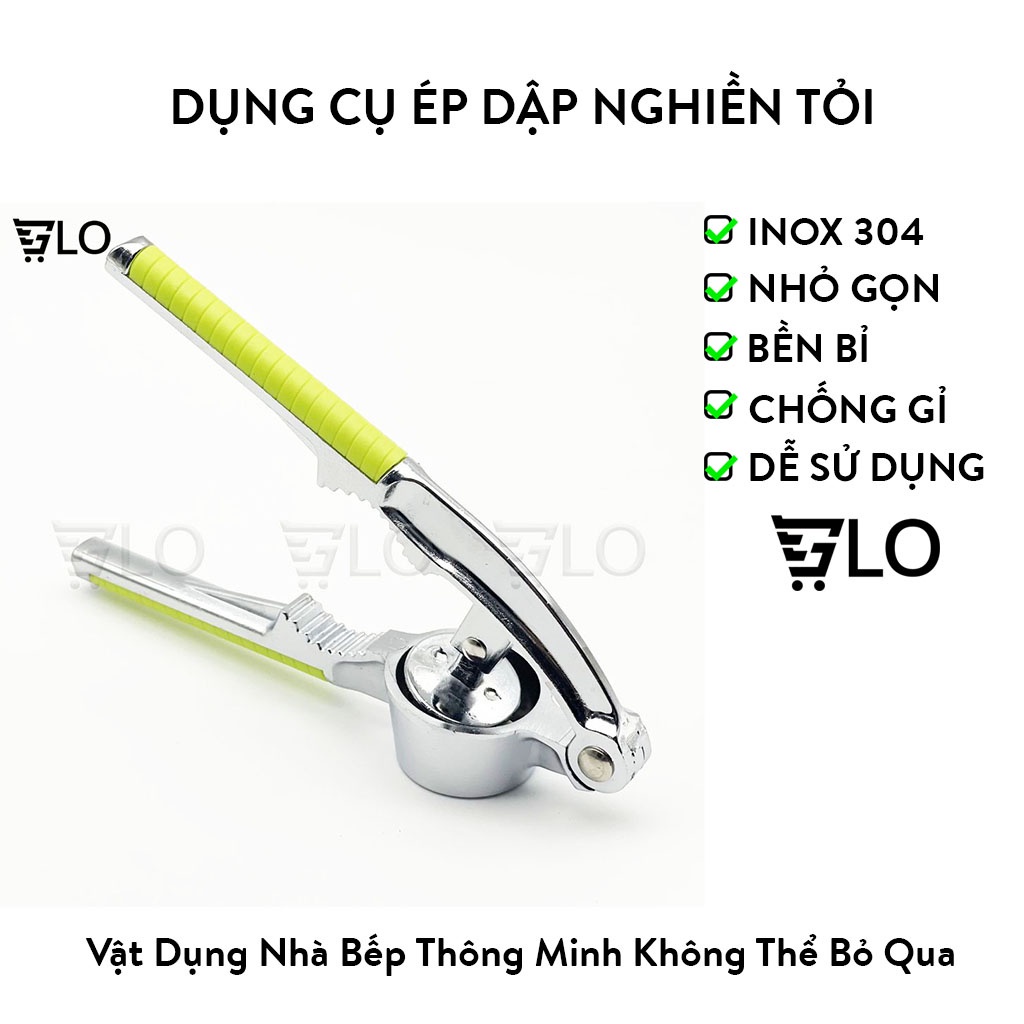 Dụng Cụ Ép Dập Nghiền Tỏi Bằng Inox 304