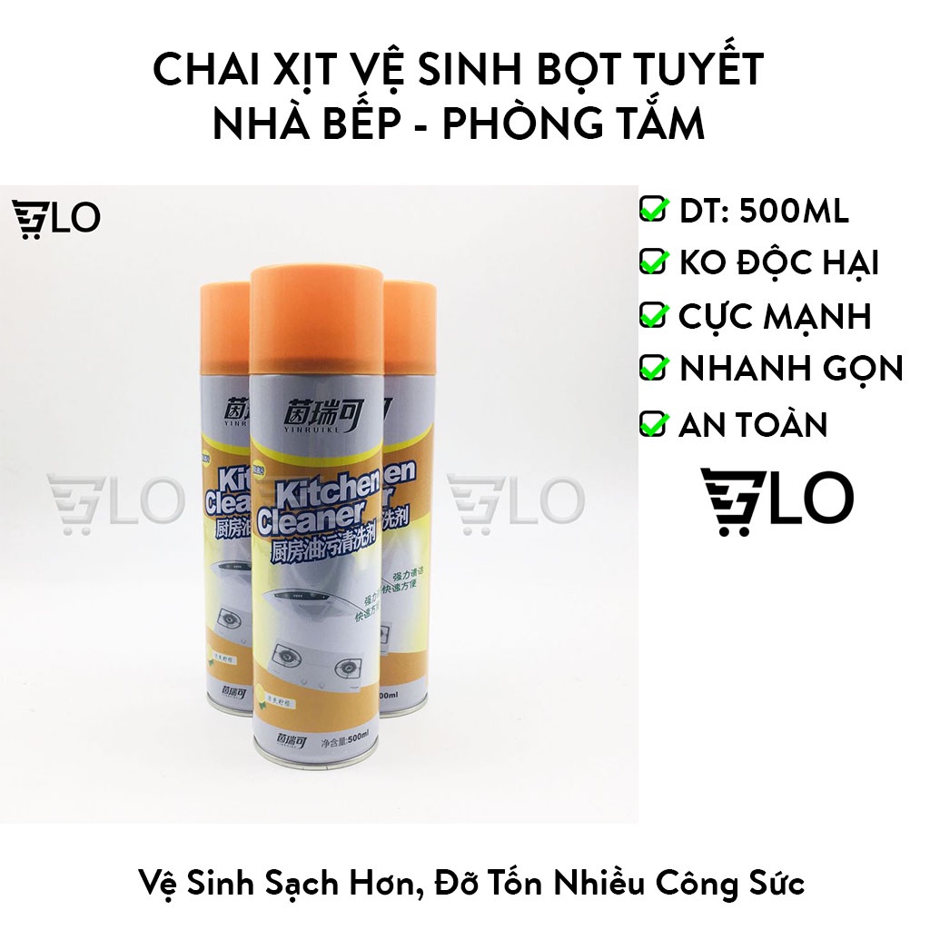 Chai Xịt Vệ Sinh Bọt Tuyết Nhà Bếp Kitchen Cleaner, Phòng Tắm Bathroom Cleaner