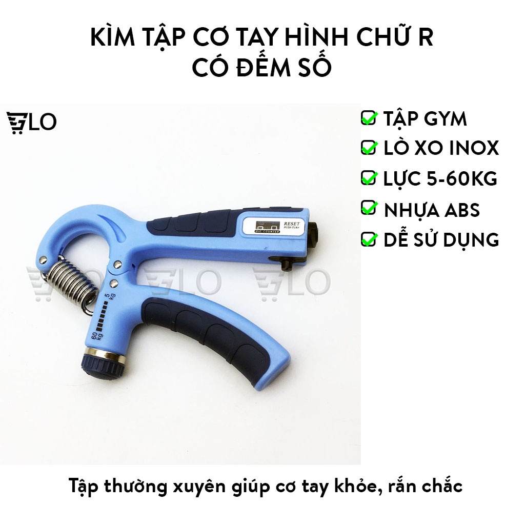 Kìm Tập Cơ Tay Hình Chữ R Có Đếm Số