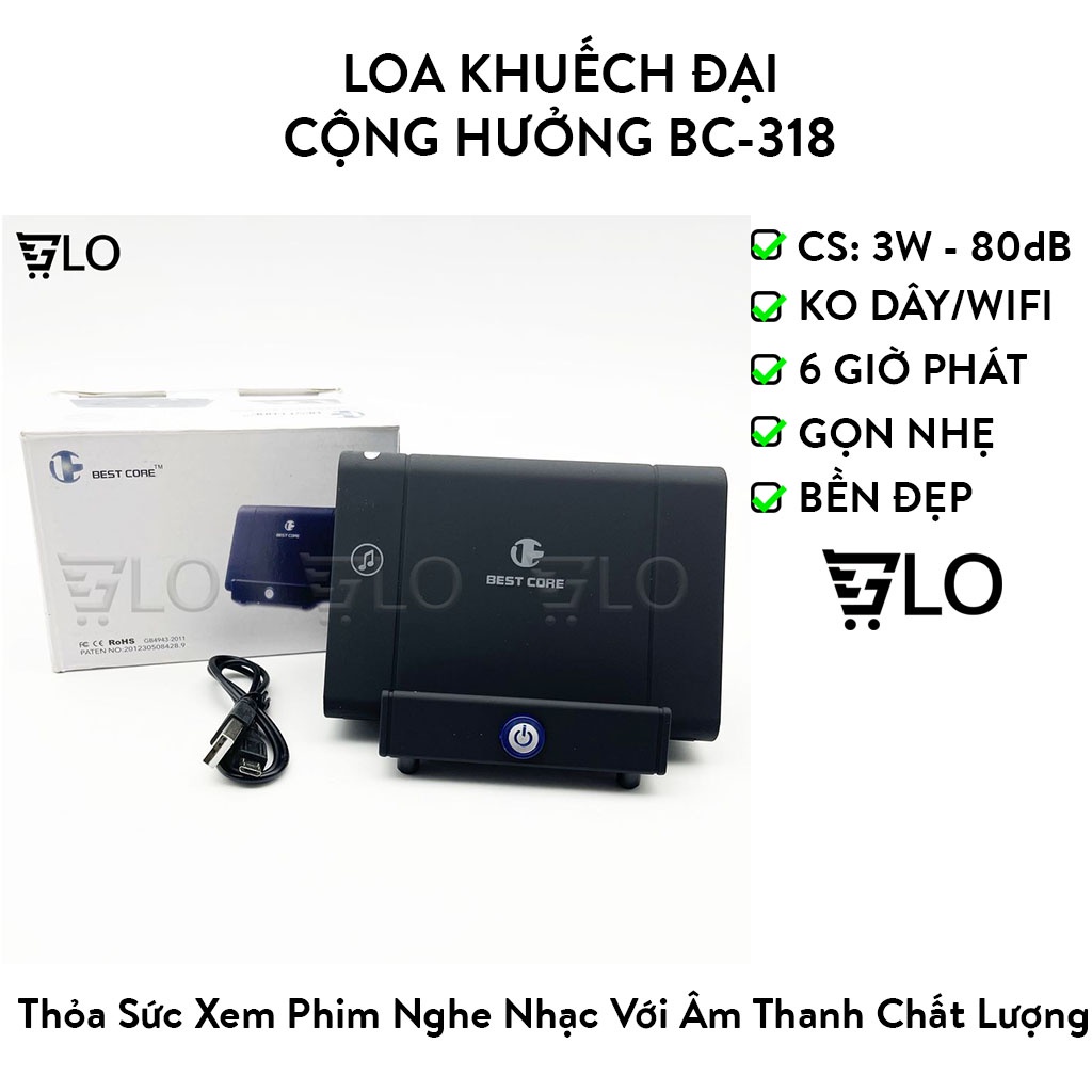 Loa Khuếch Đại Cộng Hưởng Không Dây Bc-318 Kiêm Giá Đỡ