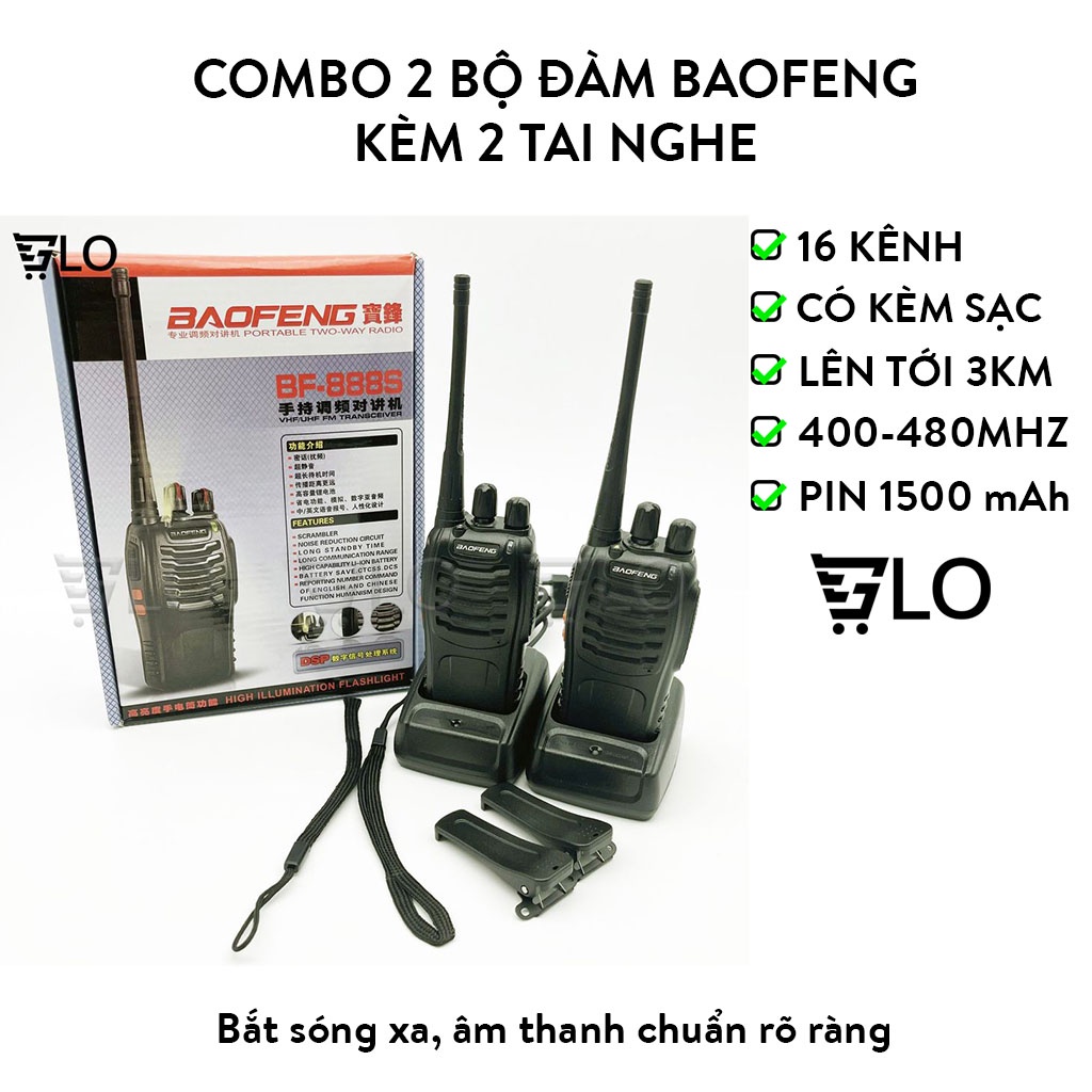 Combo 2 Cái Bộ Đàm Baofeng BF888S