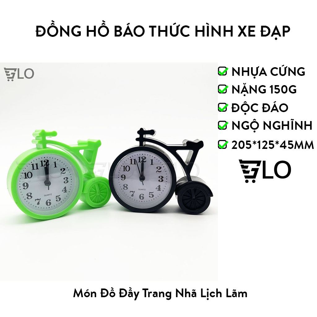 Đồng Hồ Báo Thức Để Bàn Hình Xe Đạp Độc Đáo