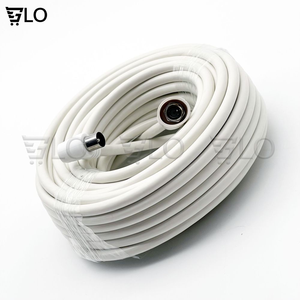 Dây Cáp Anten DVB-T2 2 Đầu Đúc Sẵn Jack Dài 15m Chống Nhiễu Loại Cao Cấp