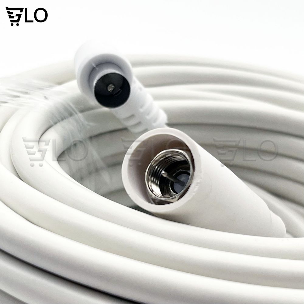 Dây Cáp Anten DVB-T2 2 Đầu Đúc Sẵn Jack Dài 15m Chống Nhiễu Loại Cao Cấp