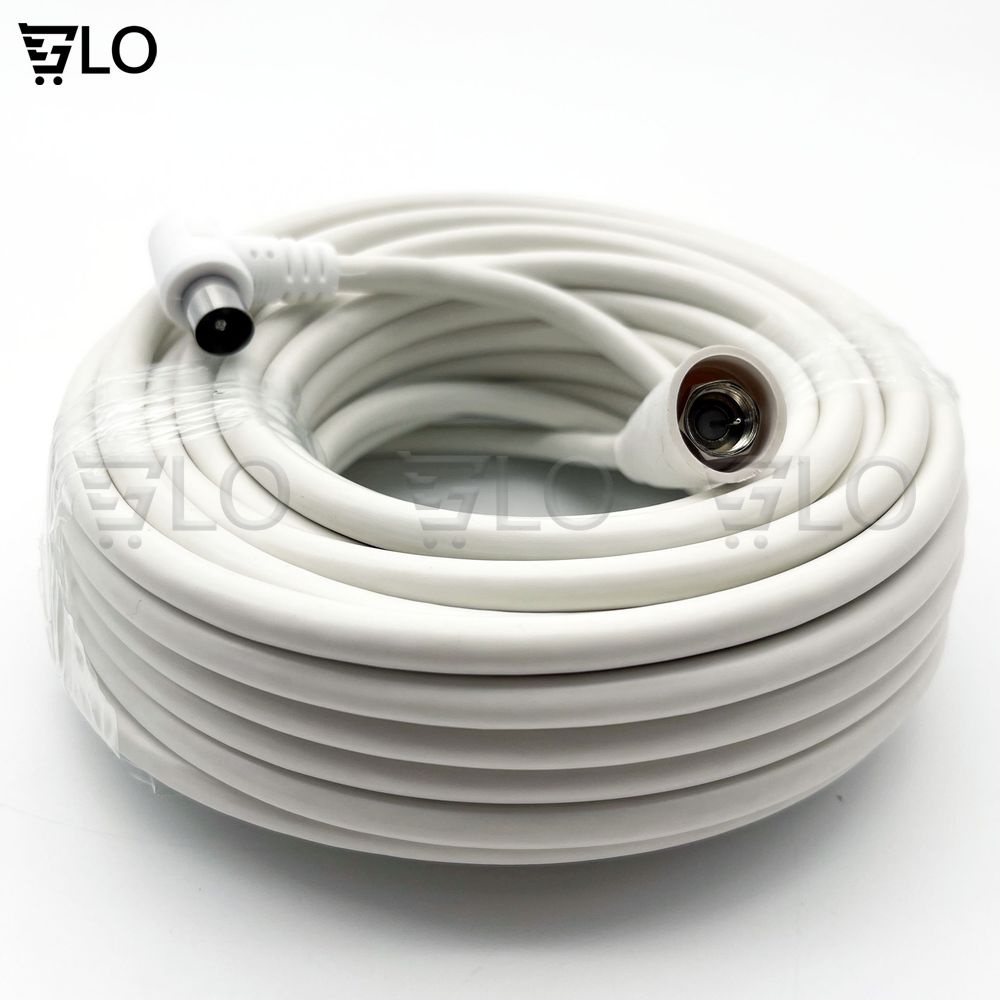 Dây Cáp Anten DVB-T2 2 Đầu Đúc Sẵn Jack Dài 15m Chống Nhiễu Loại Cao Cấp