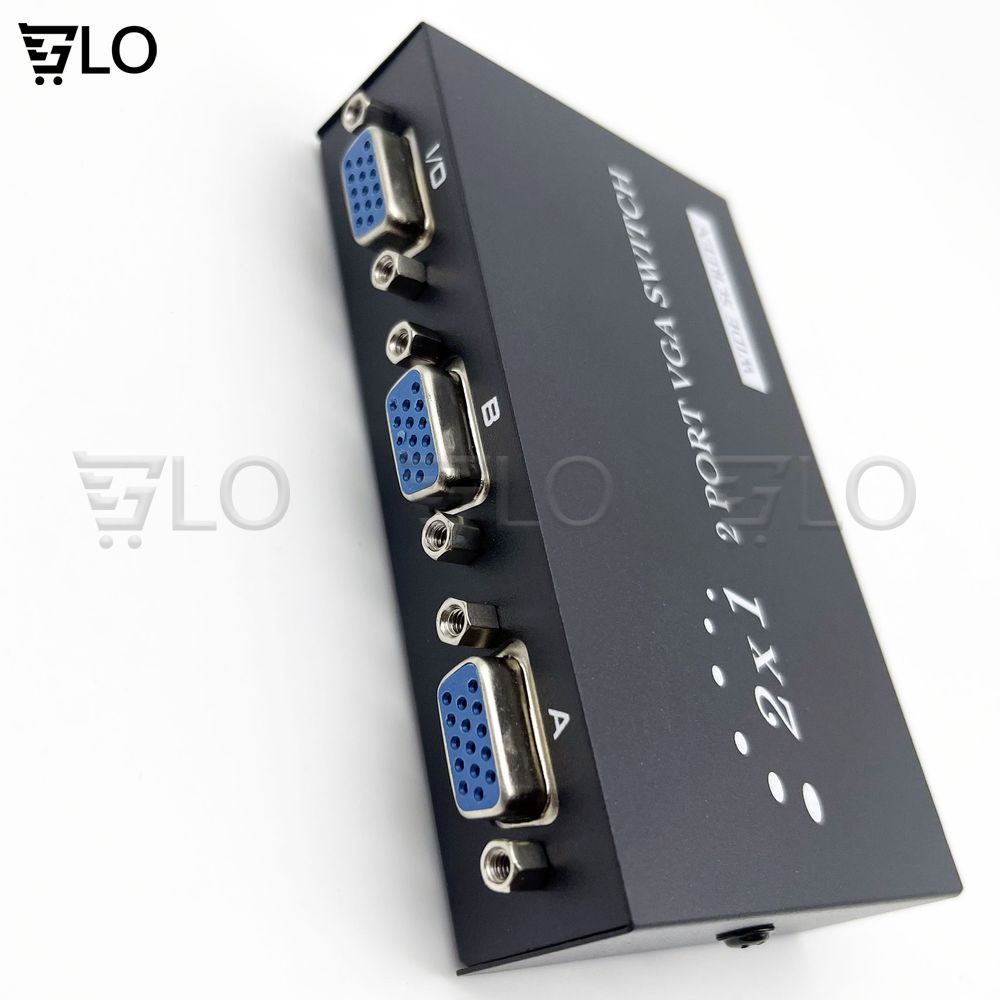 Bộ Hub Chia VGA 2 CPU Ra 1 Màn Hình FJGEAR FJ-15-2C (2 Port VGA Video Switch)