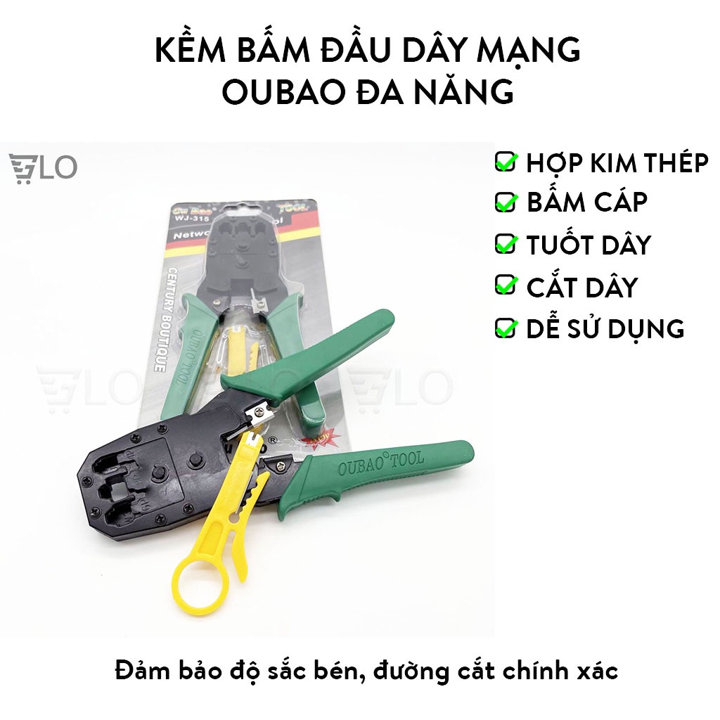 Kềm Bấm Đầu Dây Mạng OUBAO Đa Năng Rẻ