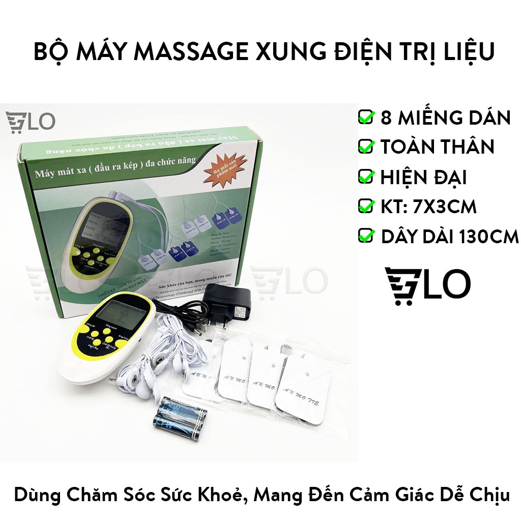 Bộ Máy Massage Xung Điện Trị Liệu 8 Miếng Dán