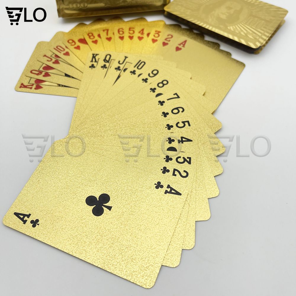 Bài Tây Mạ Vàng 100$ USA Cao Cấp Nhũ Vàng Chống Thấm Nước